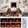 22.5 Inch Electric Fireplace Insert Freestanding and Recessed Heater