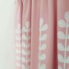 [Pink Leaves]Short Kitchen Cloth Curtain Small Window Half Curtain Cafe Curtain