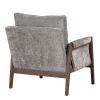 Mid-Century Modern Velvet Accent Chair; Leisure Chair with Solid Wood and Thick Seat Cushion for Living Room; Bedroom; Studio; Grey