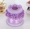 Elegant Round Tissue Box Paper Holder Tissue Holders,Purple