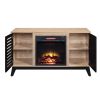 Gamaliel Fireplace in Oak &amp; Espresso Finish AC00848