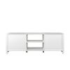 MDF TV stand with storage cabinet; White