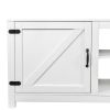 MDF TV stand with storage cabinet; White