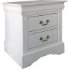 Louis Philippe III Nightstand in White YJ