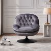 Swivel Leisure chair lounge chair velvet grey color