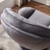 Swivel Leisure chair lounge chair velvet grey color