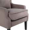 Vanbow.Modern chair with backrest; Bedroom; Living room; Reading chair(Brown)