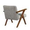 Pelorus Wood Armchair with Z-shaped Legs