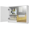 Wall Mounted Bathroom Cabinet Double Mirror Door Shelf