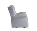 Zeger Swivel Chair w/Glider ; Gray Fabric LV00924