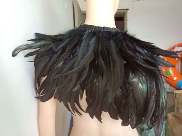 Performance Ball Shawl Feather Vest Fake Collar Scarf