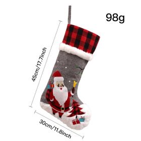 Cartoon Checked Socks Children's Gift (Option: Santa Claus)