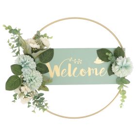 Welcome Sign Window Wall Decoration Garland (Option: Green small)