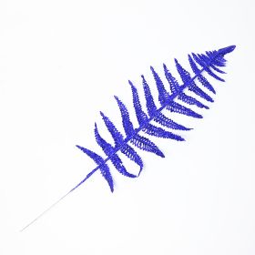 Christmas Tree Decoration Gold LeavesGolden Powder Olive Branch Birdtail (Color: Blue)