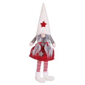 Christmas Decoration Faceless Doll Girl Figurine (Color: White)