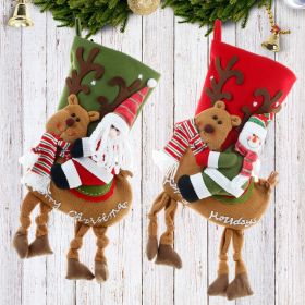 Christmas Socks Gift Bag Large Three-dimensional (Option: Set C)