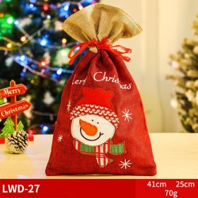 Christmas Gift Portable Brushed Gift Bag (Option: LWD27)