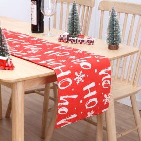 Christmas Table Flag Double Printing Snowman Table Mat (Option: Color03-180x33cm)