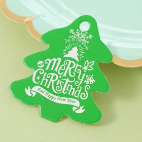 Christmas Small Hangtag Christmas Gift Box Decoration Accessories Pendant Spot Cute Small Card In Stock Wholesale (Option: Green Plus Size Christmas Tree)