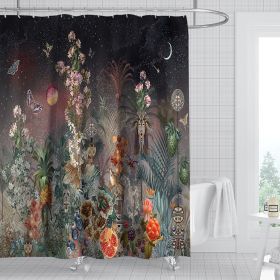 Digital Print-free Bathroom Curtain (Option: YLHTYY09-150gsm finished 590g)