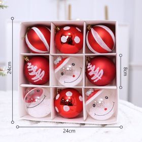 Christmas Tree Pendant Ball Creative Decoration (Option: Red and White old man9)