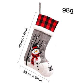 Cartoon Checked Socks Children's Gift (Option: Snowman)