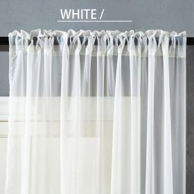 Modern And Simple Pure Color Cotton And Linen Window Screen (Option: White-100x130cm)