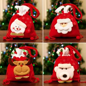 Christmas Gift Portable Brushed Gift Bag (Option: Set)