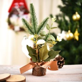 Simple Mini Christmas Decoration Window Small Tree Photography Props (Option: Payment for white cotton)