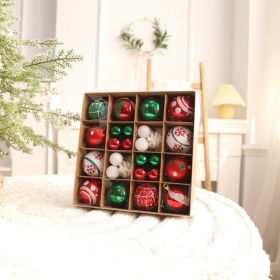 Christmas Tree Pendant Ball Creative Decoration (Option: Red and green42 in total)