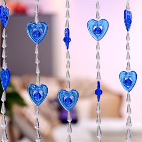 Household Plastic Crystal Acrylic Door Chain Decoration (Option: Transparent blue-130x190)