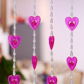 Household Plastic Crystal Acrylic Door Chain Decoration (Option: Transparent rose-70x90)