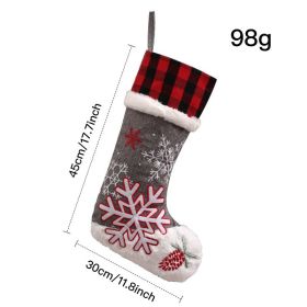 Cartoon Checked Socks Children's Gift (Option: Snowflake)