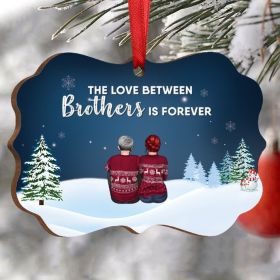 Personalized Christmas Hanging Wood (Option: Brothers)