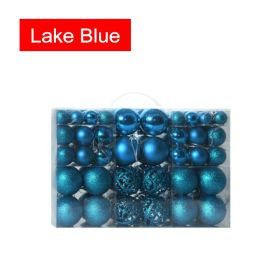 Christmas Matte Decorative Ball (Option: Lake blue)