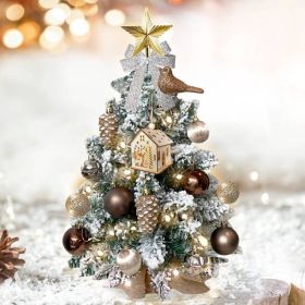 Dropshipping Center 2ft Tabletop Christmas Tree With Light A (Option: Woodland Brown)