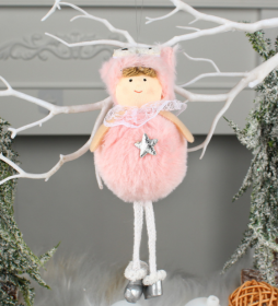 Long Legged Plush Angel Doll Christmas Tree Pendant (Option: Owl)