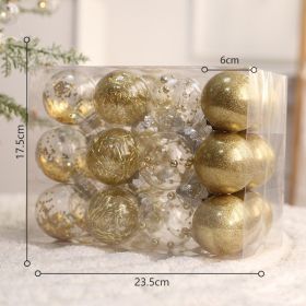 Christmas Tree Pendant Ball Creative Decoration (Option: Transparent gold24)