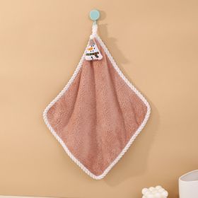 Coral Velvet Santa Wipes Hand Towels (Option: Pink-30x30cm)