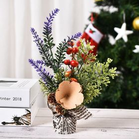 Simple Mini Christmas Decoration Window Small Tree Photography Props (Option: Lavender payment)