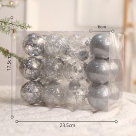 Christmas Tree Pendant Ball Creative Decoration (Option: Clear silver24)