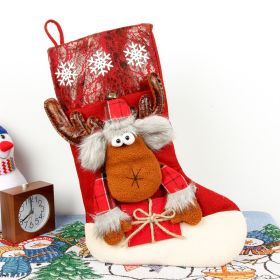 Christmas Socks Gift Bag Large Three-dimensional (Option: C deer section)