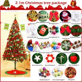 Christmas Tree Xmas Home Decorations Ornaments LED Light Decor (Option: 2.1m)