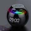 Wireless Portable Speaker With Clock Alarm & Human Body Induction, Color Atmosphere Light, Waterproof Small Speaker With Light Card