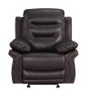 Global United Leather Air Upholstered Reclining Chair with Fiber Back