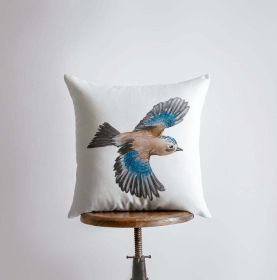 Watercolor Bluebird | Gifts | Brid Prints | Bird Decor | Accent Pillow Covers | Throw Pillow Covers | Pillow | Room Decor | Bedroom Decor (Dimensions: 20x20, Cover & Insert: Cover only)