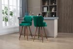 COOLMORE Swivel Bar Stools with Backrest Footrest ; with a fixed height of 360 degrees