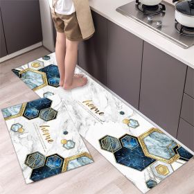 Kitchen Entrance Floor Mat Non Slip Long Strip Geometry Pattern Bathroom Rug (Main Color: Style 16, size: 40 x 60 cm)