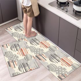 Kitchen Entrance Floor Mat Non Slip Long Strip Geometry Pattern Bathroom Rug (Main Color: Style 15, size: 40 x 60 cm)