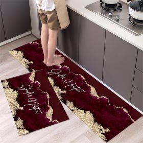 Kitchen Entrance Floor Mat Non Slip Long Strip Geometry Pattern Bathroom Rug (Main Color: Style 5, size: 40 x 60 cm)